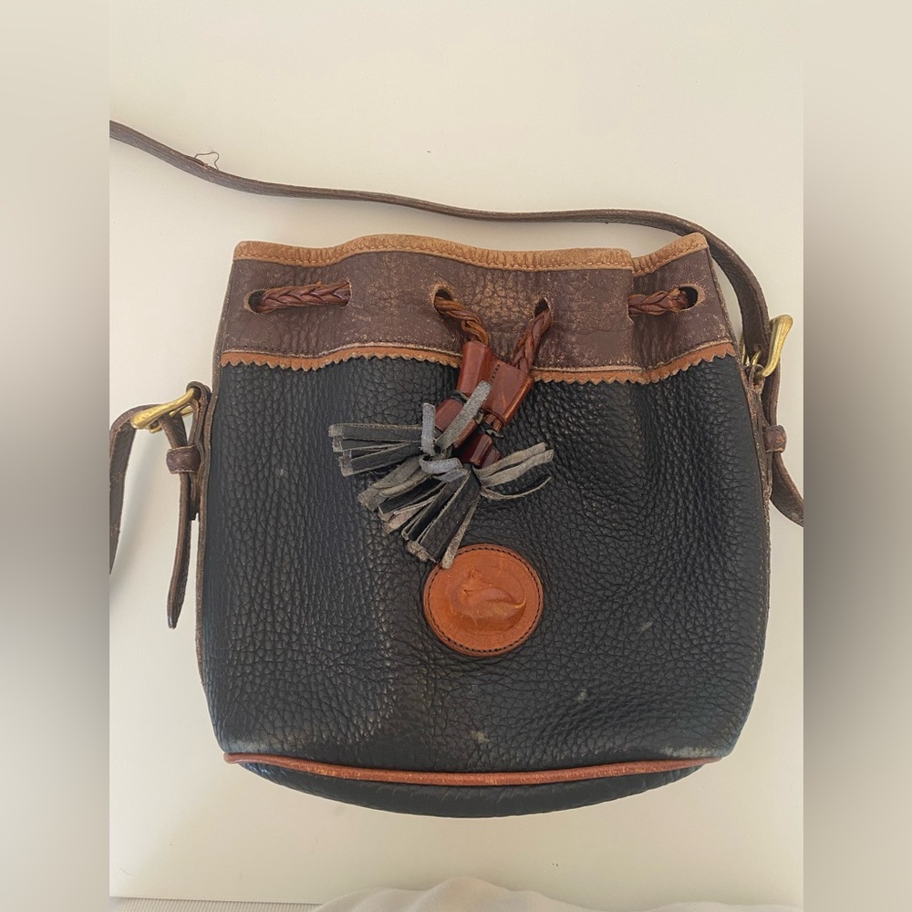 Vintage Dooney & Bourke Cinch Top Bucket Bag
